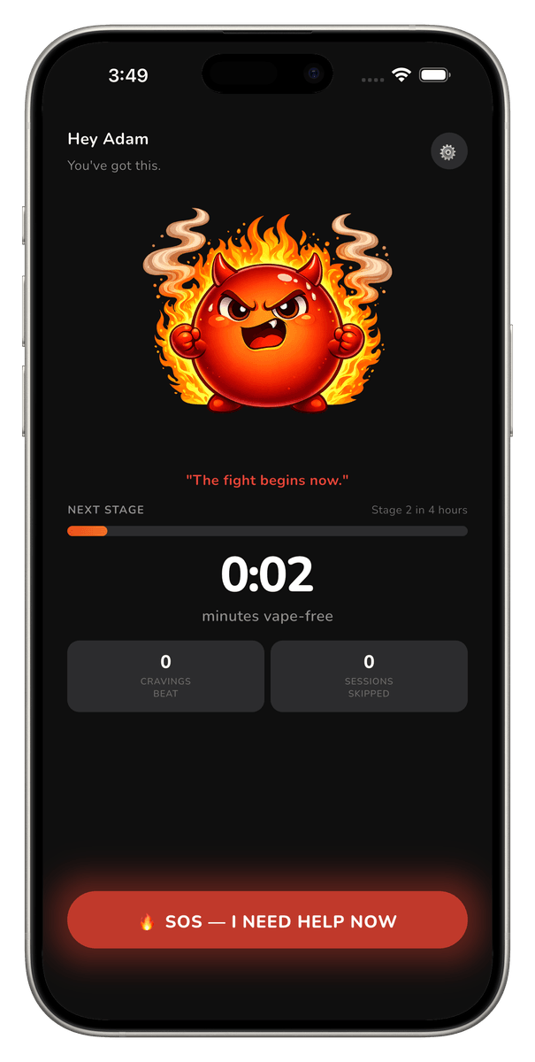 Cravo app Day 1 — meet your enemy at full power